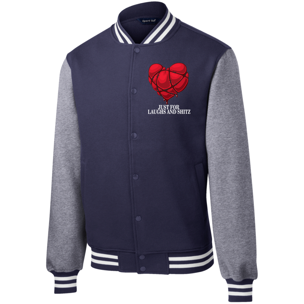 "MY BLOODY HEART" Mens Fleece Letterman Jacket