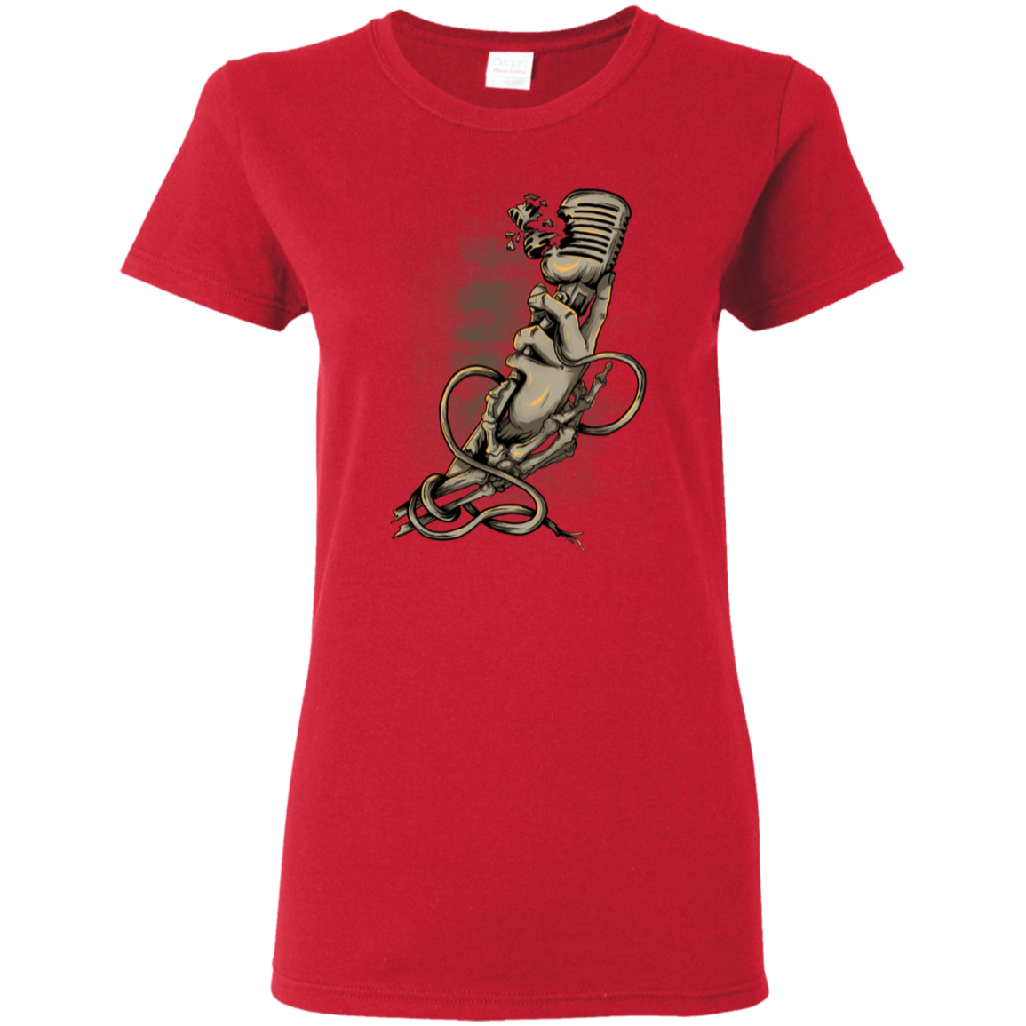 "MICROPHONE FIEND" Ladies' 5.3 oz. T-Shirt