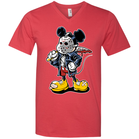 "MANIAC MICKY" Men's Printed V-Neck T-Shirt