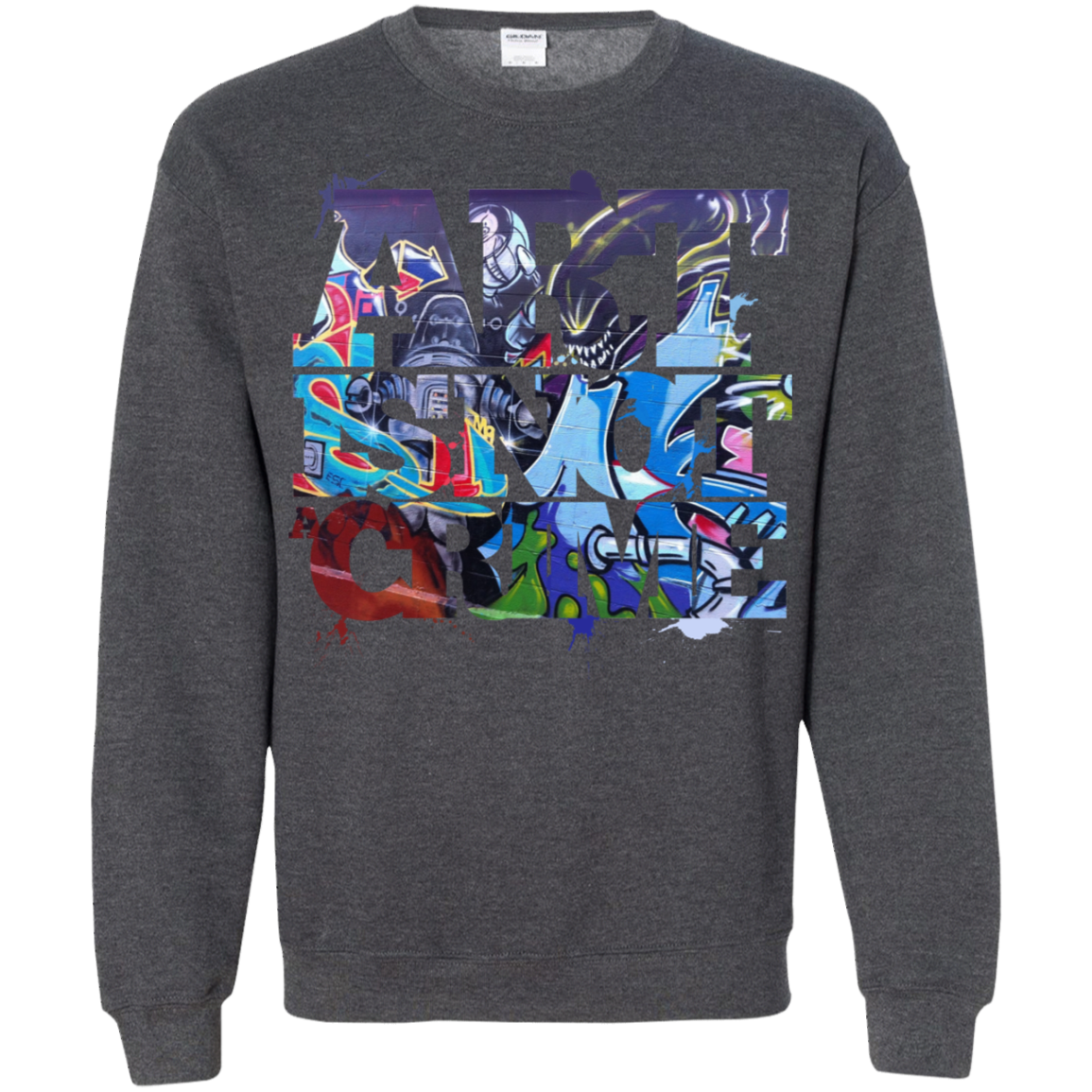 "NOT A CRIME" Crewneck Pullover Sweatshirt  8 oz.