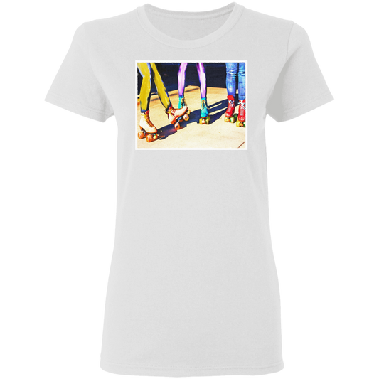 "ROLLER BOOGIE" Ladies' 5.3 oz. T-Shirt