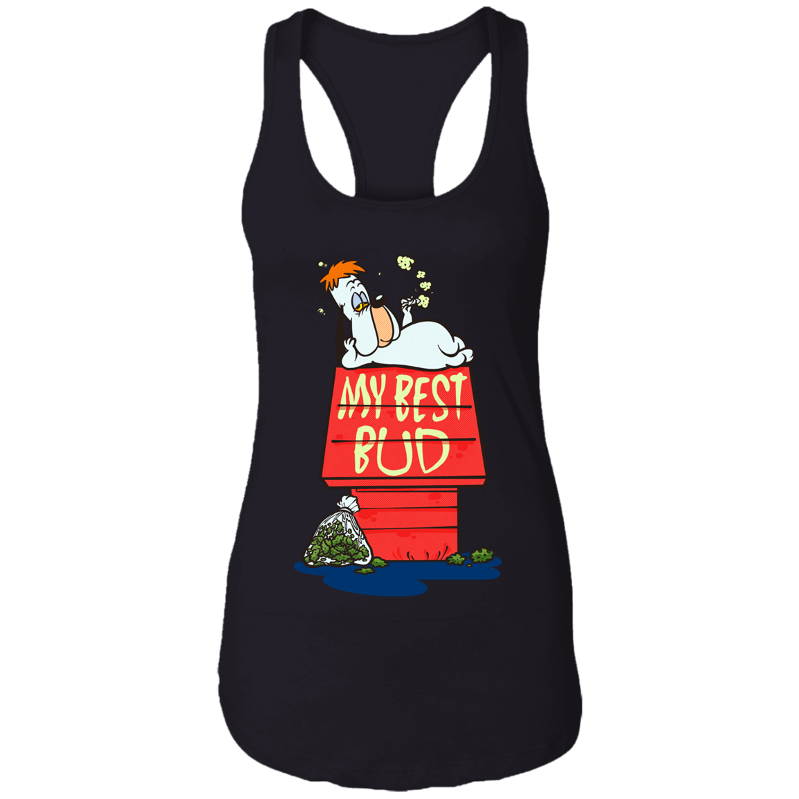 "MY BEST BUD" Ladies Ideal Racerback Tank