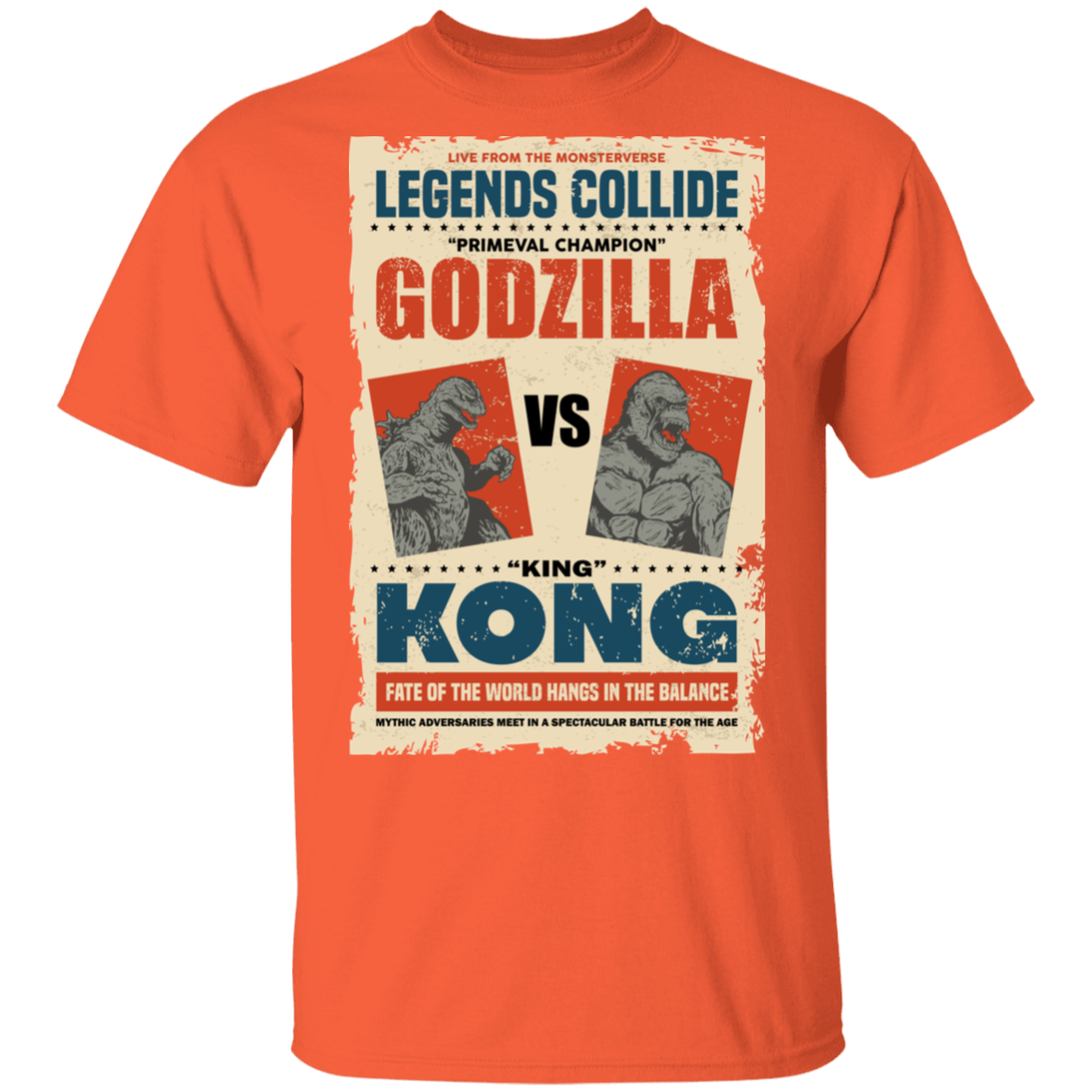 "GODZILLA VS KONG" 5.3 oz. T-Shirt