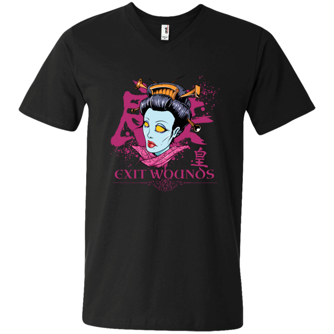 "EXIT WOUNDS" Men's Printed V-Neck T-Shirt