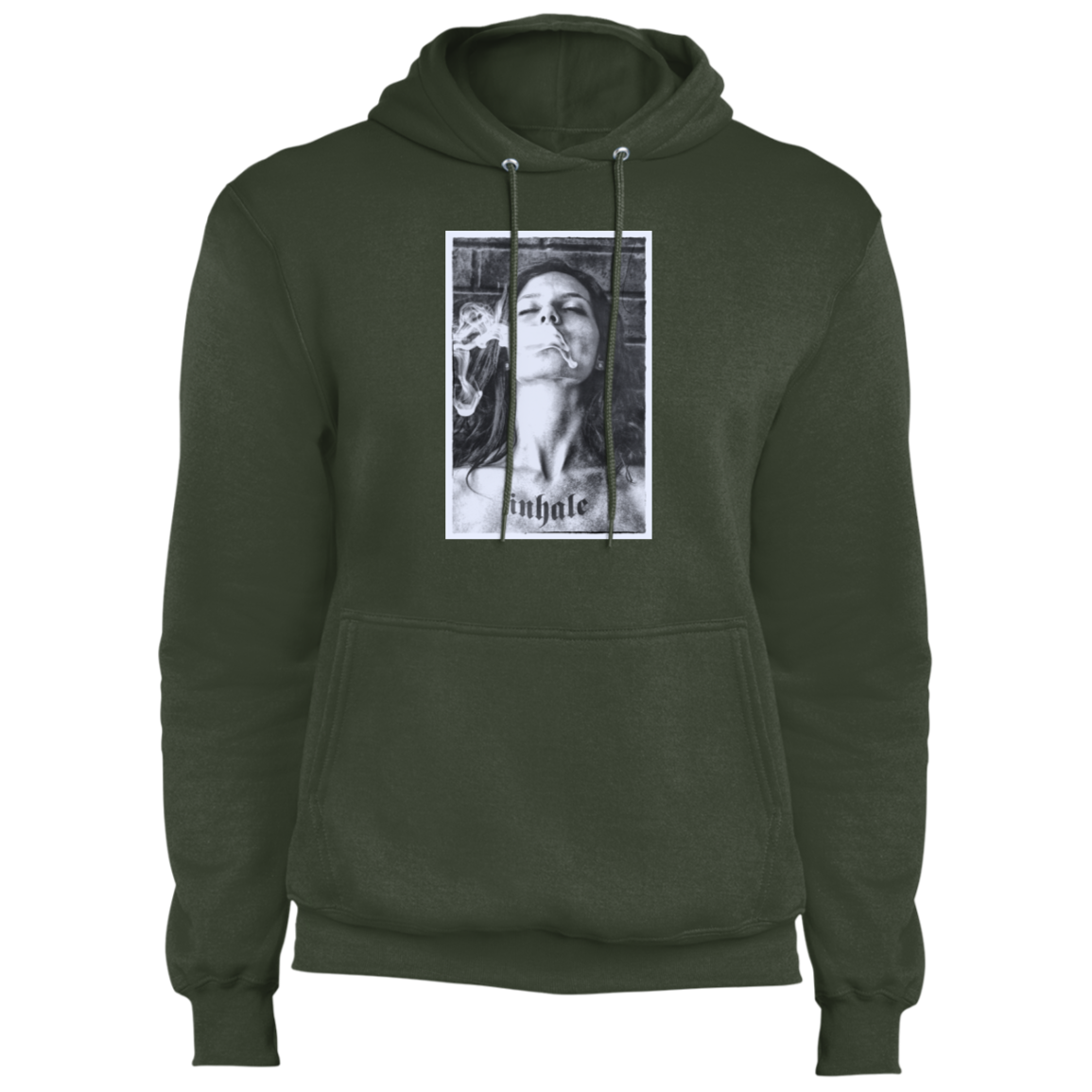 "INHALE" Core Fleece Pullover Hoodie