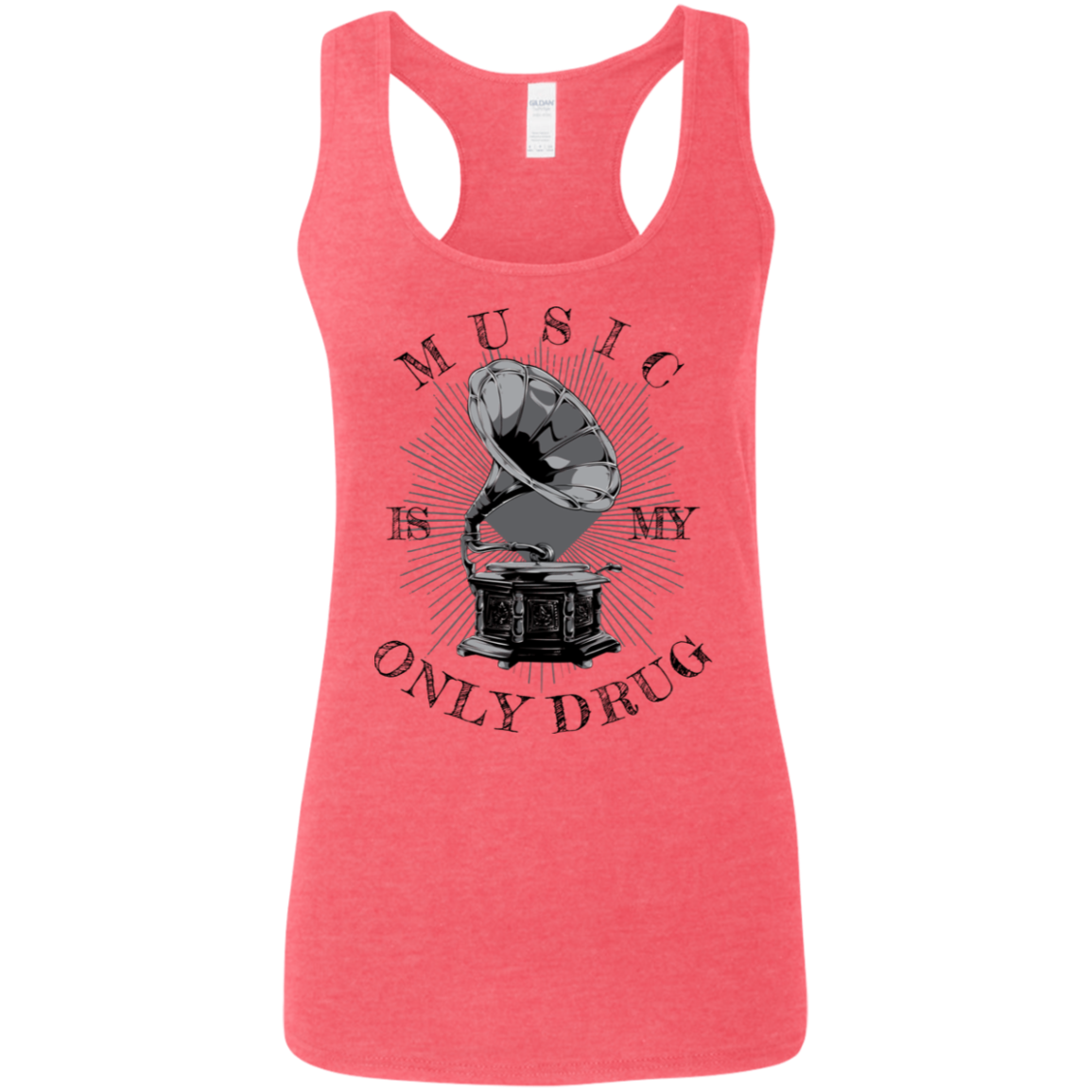 "MUSIC" Ladies' Softstyle Racerback Tank