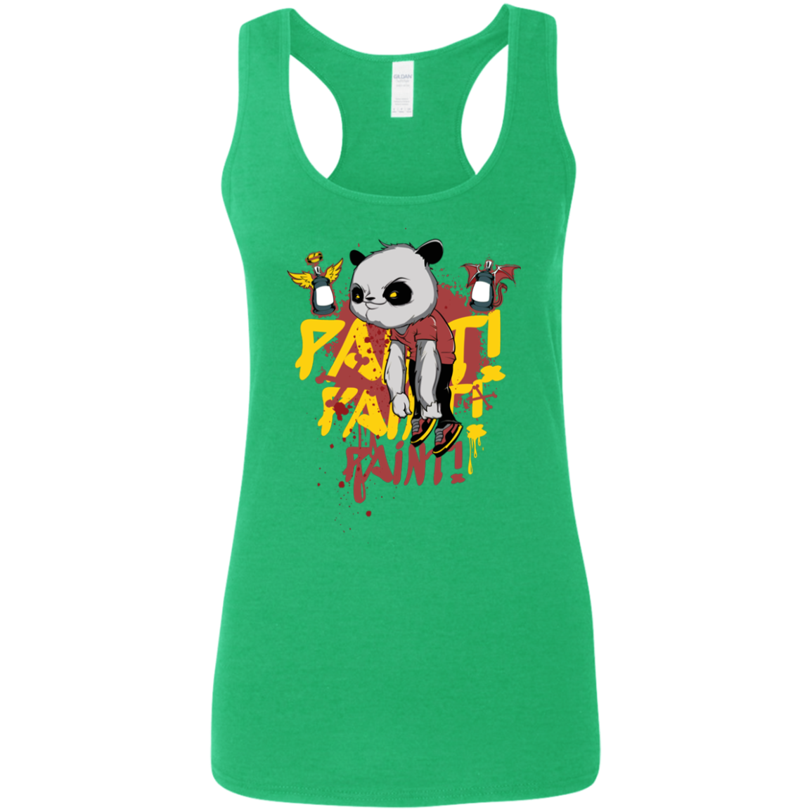 "PAINT PAINT PAINT" Ladies' Softstyle Racerback Tank