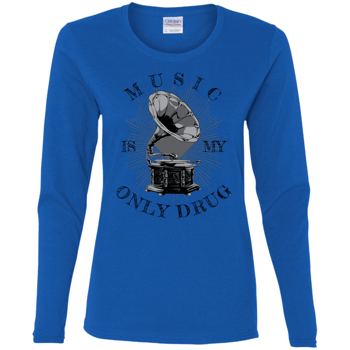 "MUSIC" Ladies' Cotton LS T-Shirt