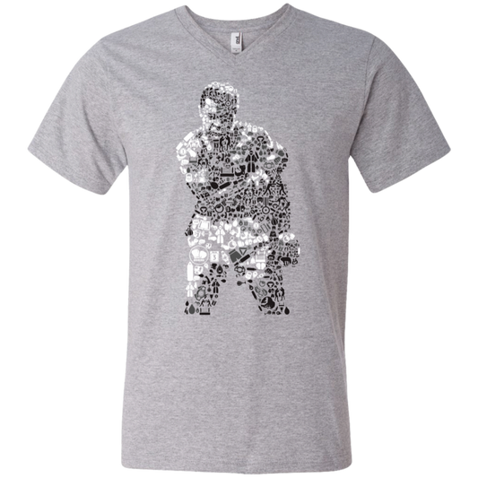 "ALI" Men's Printed V-Neck T-Shirt