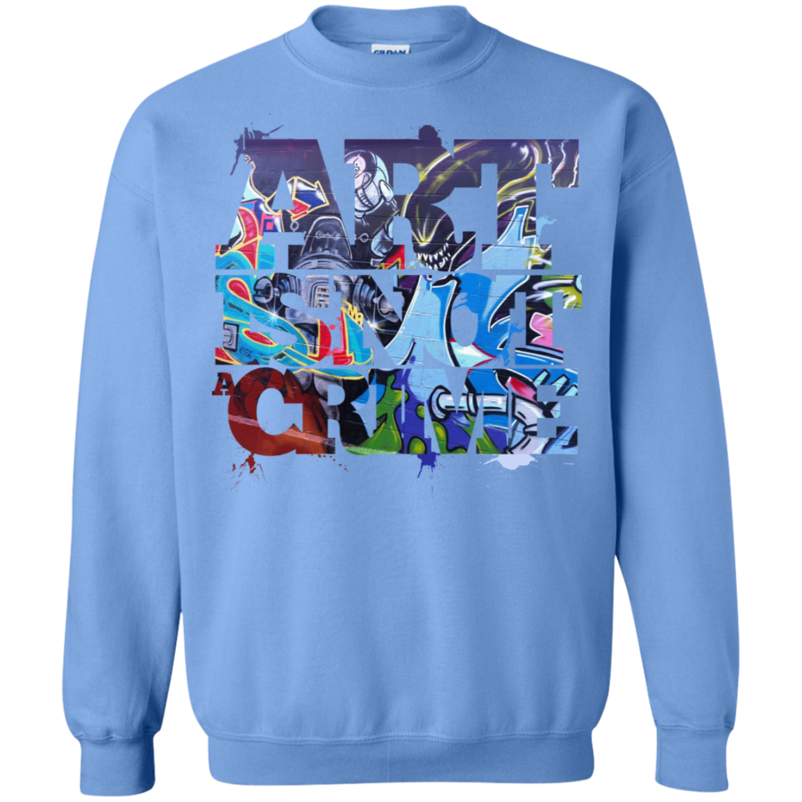 "NOT A CRIME" Crewneck Pullover Sweatshirt  8 oz.