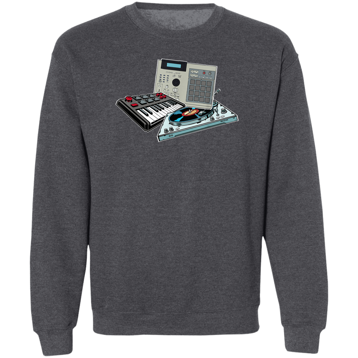 "DRUM MACHINE" Crewneck Pullover Sweatshirt