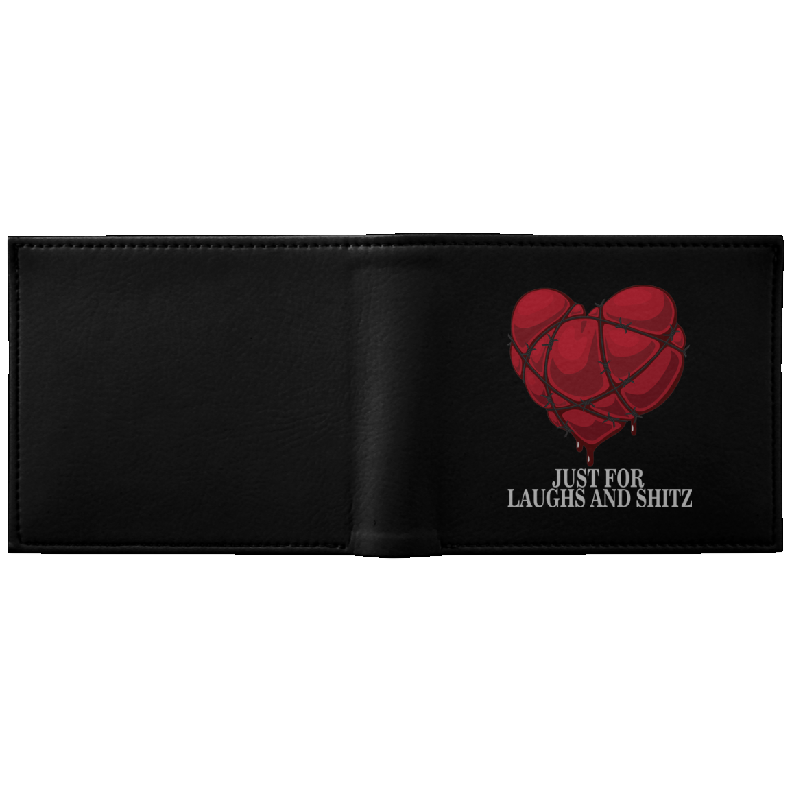 "MY BLOODY HEART" Wallet in white print