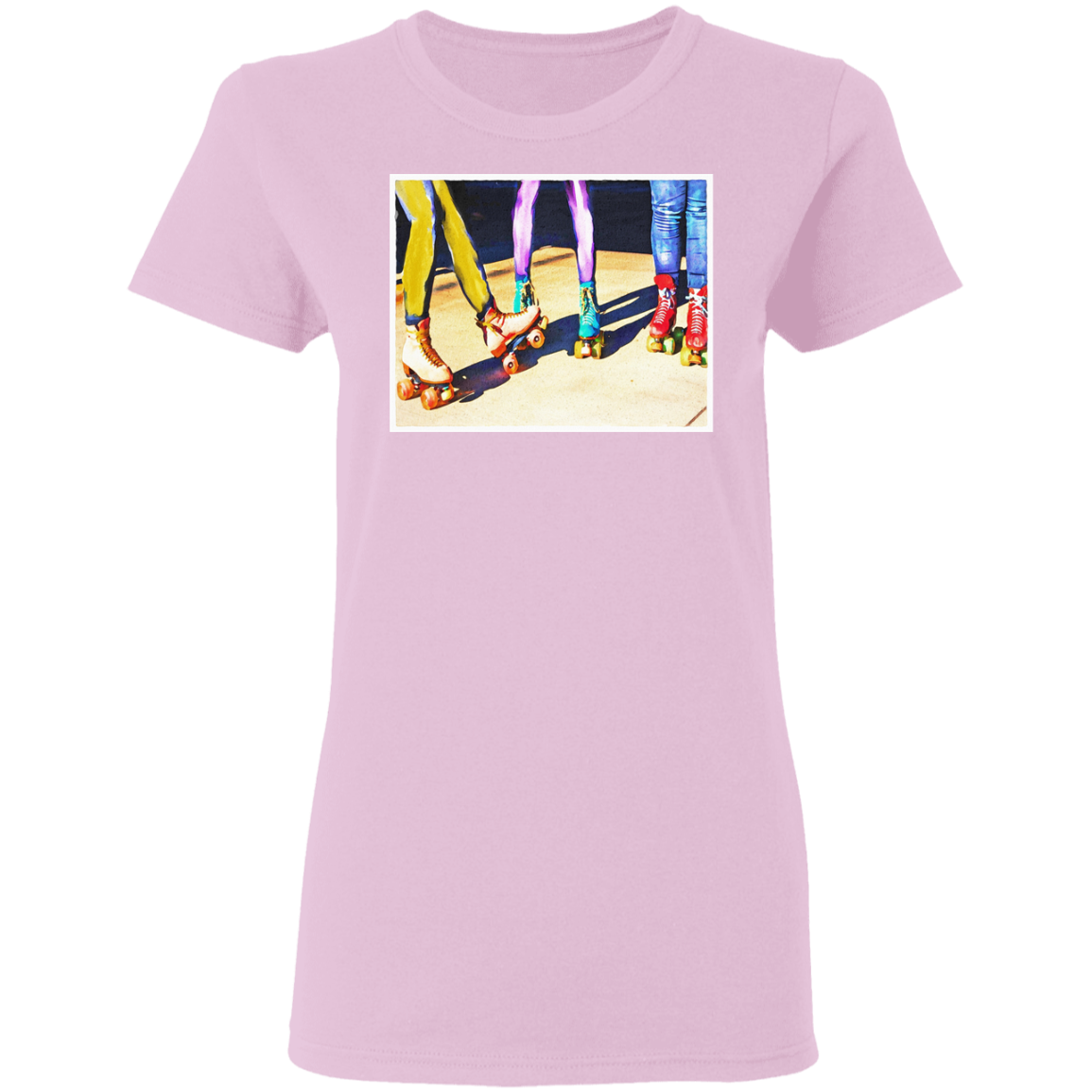 "ROLLER BOOGIE" Ladies' 5.3 oz. T-Shirt