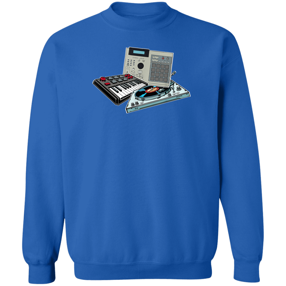 "DRUM MACHINE" Crewneck Pullover Sweatshirt