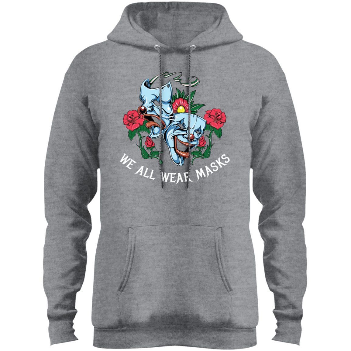 "WE ALL WEAR MASKS" Core Fleece Pullover Hoodie