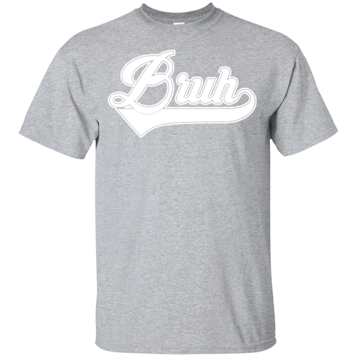 "BRUH" Youth Ultra Cotton T-Shirt in white print