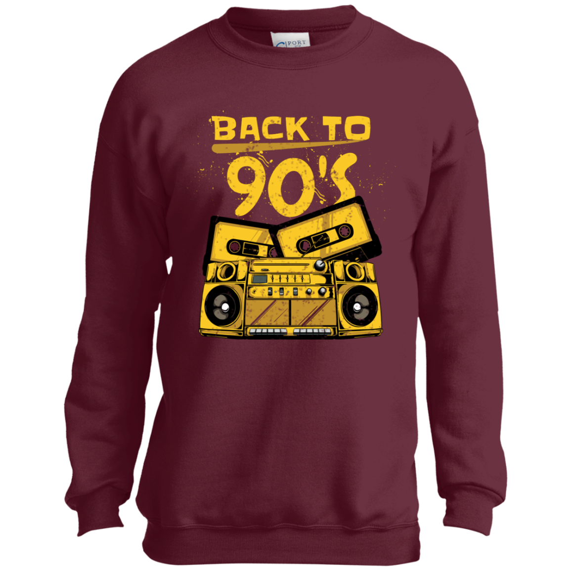 "BACK TO 90'S" Youth Crewneck Sweatshirt