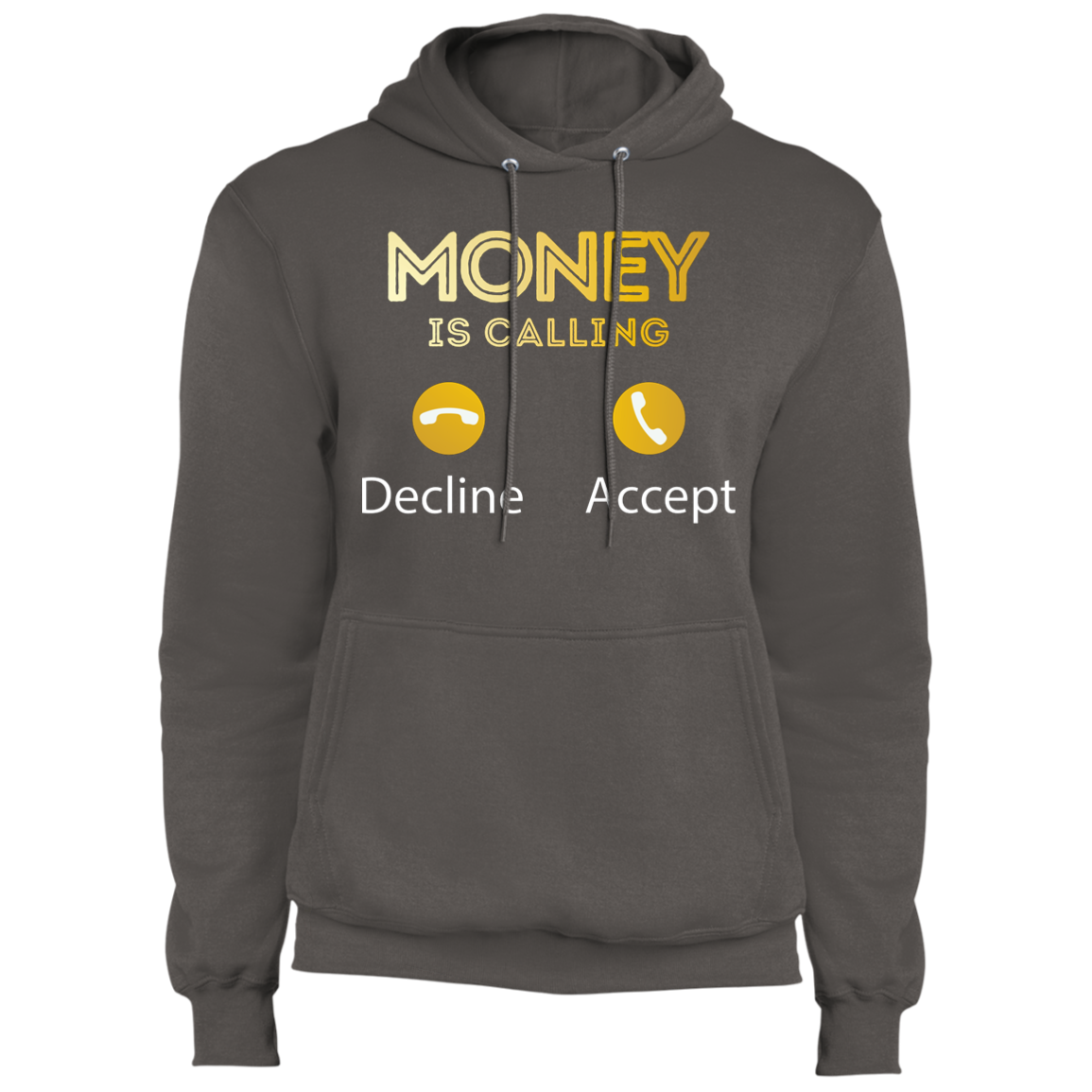 "MONEY IS CALLING" Core Fleece Pullover Hoodie