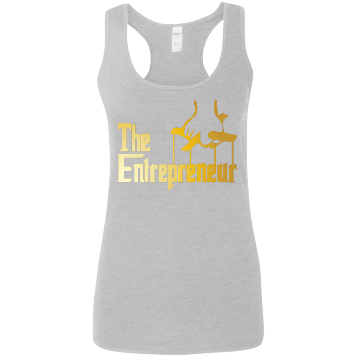 "HANDS OF AN ENTREPRENEUR Ladies' Softstyle Racerback Tank