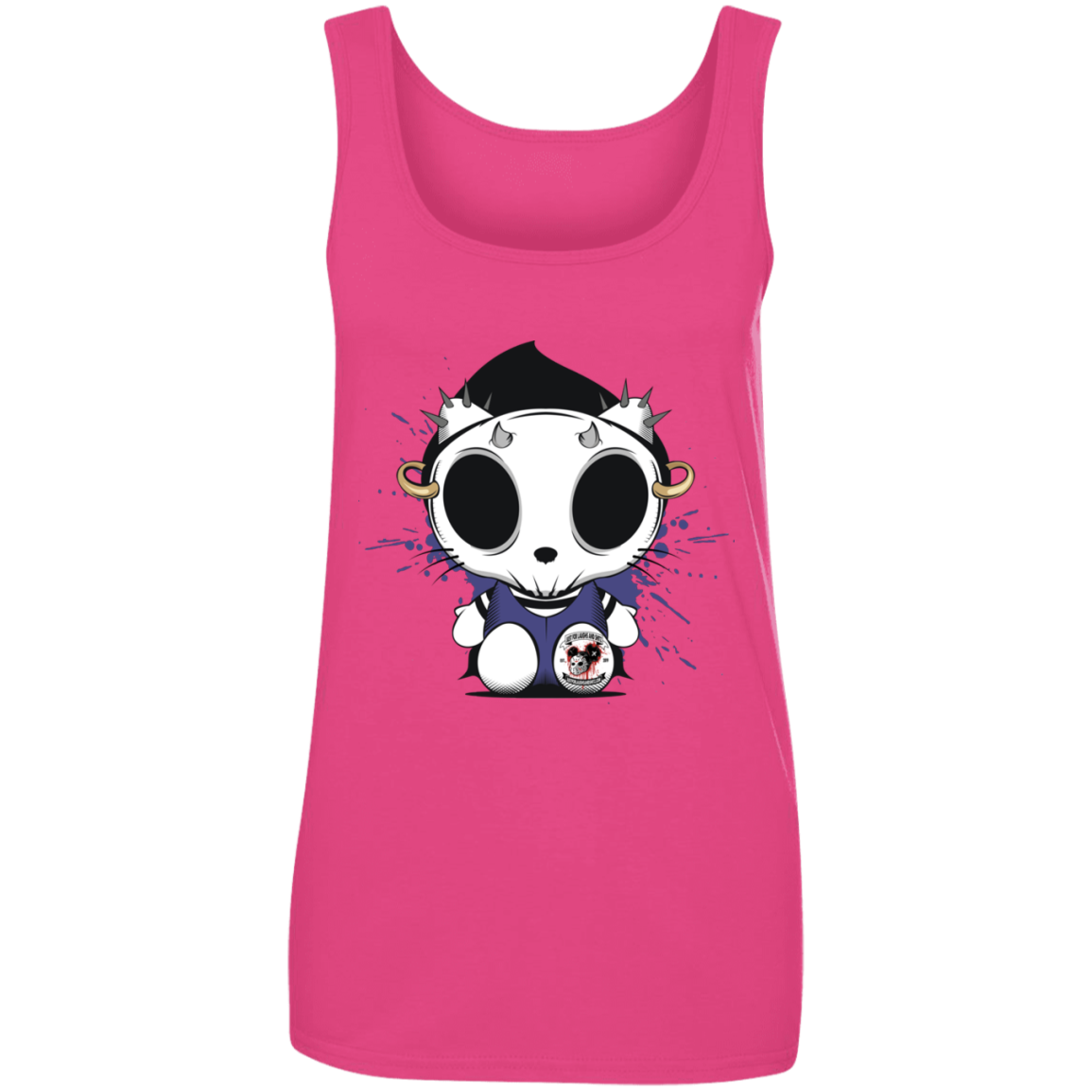 "KITTY SKULL" Ladies' 100% Ringspun Cotton Tank Top