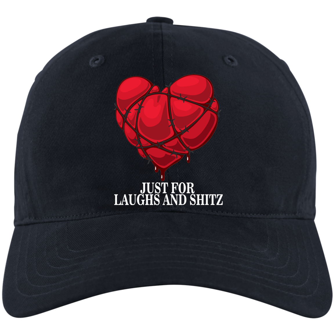 "MY BLOODY HEART" in white print Adidas Unstructured Cresting Cap