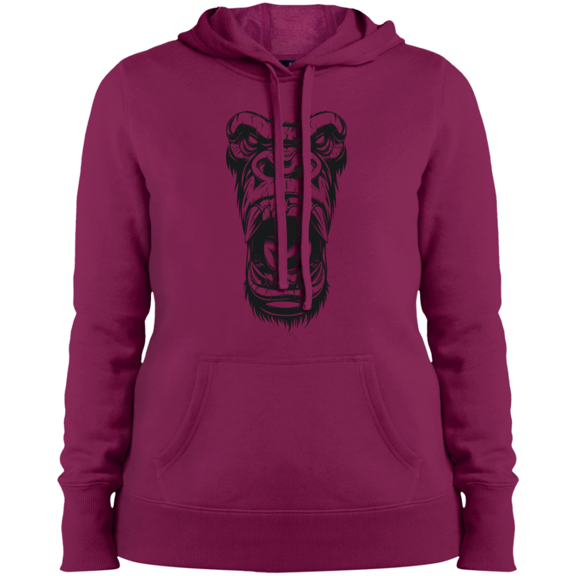 "GORILLA FACE" Ladies' Pullover Hooded Sweatshirt