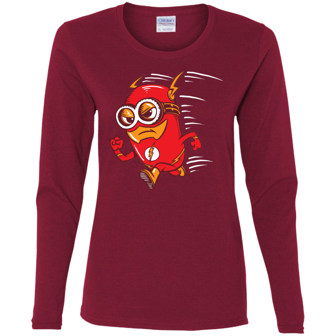 "FLASH MINION" Ladies' Cotton LS T-Shirt