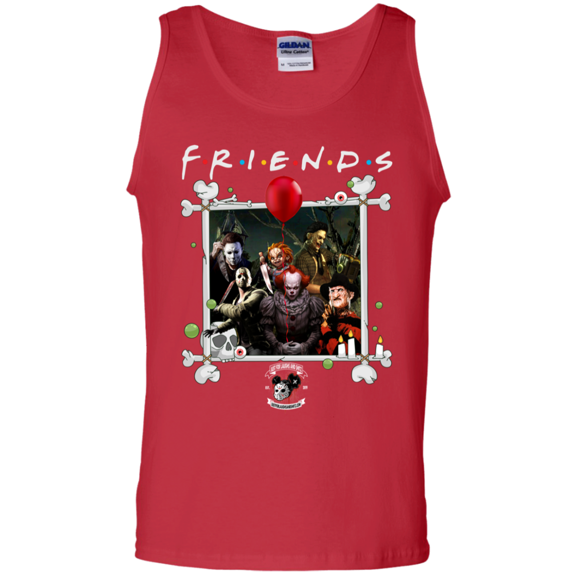 "FRIENDS IN HORROR" 100% Cotton Tank Top