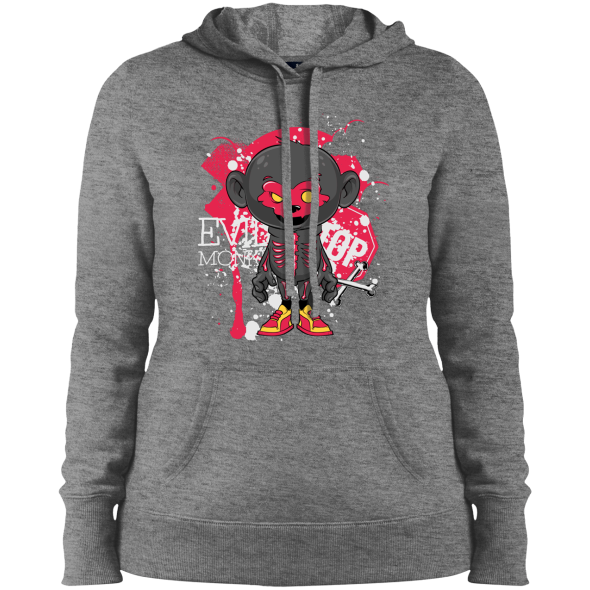 "EVIL MONKEY" Ladies' Pullover Hooded Sweatshirt