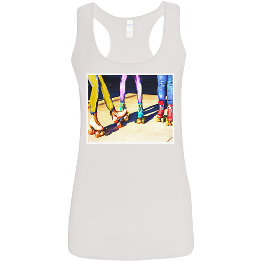 "ROLLER BOOGIE" Ladies' Softstyle Racerback Tank