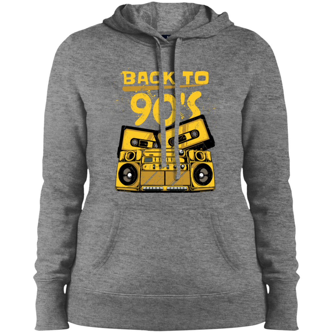 "BACK TO 90'S" Ladies' Pullover Hooded Sweatshirt