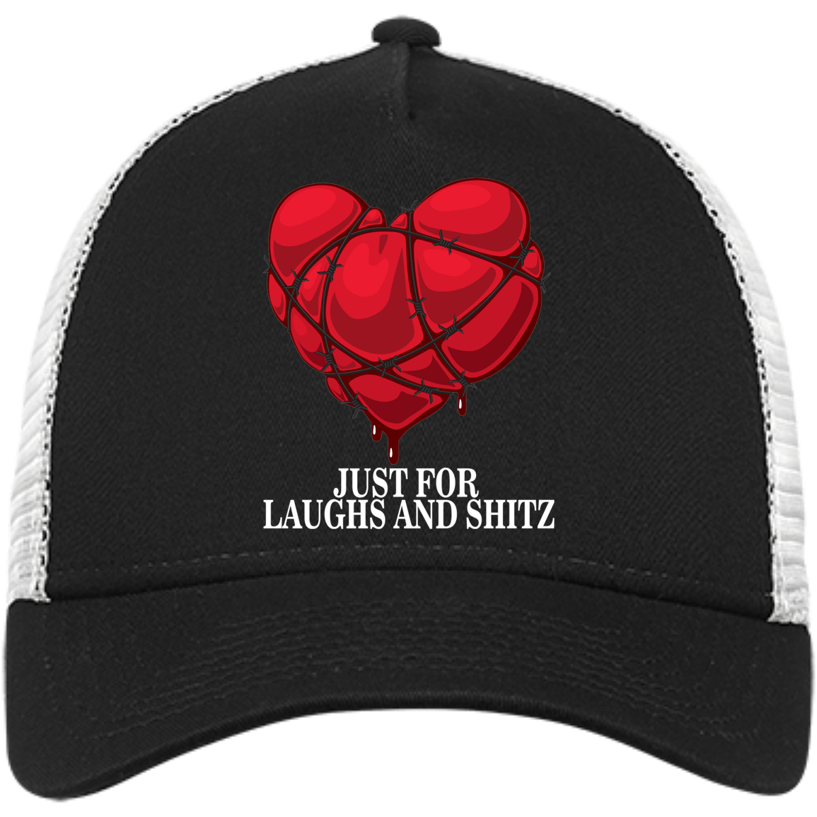 "MY BLOODY HEART" in white print NE205 New Era® Snapback Trucker Cap