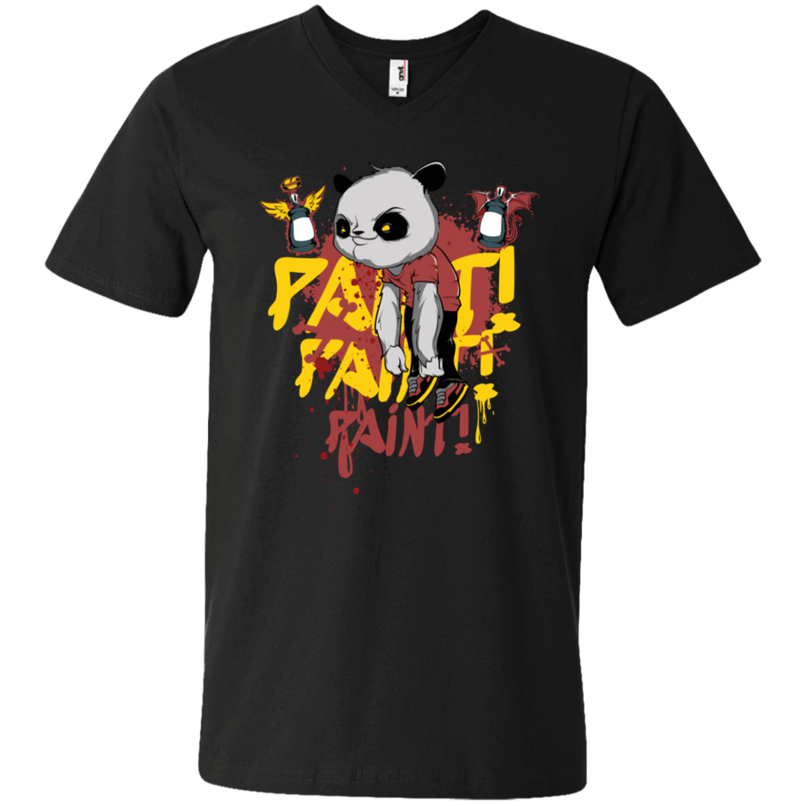 "PAINT PAINT PAINT" Men's Printed V-Neck T-Shirt