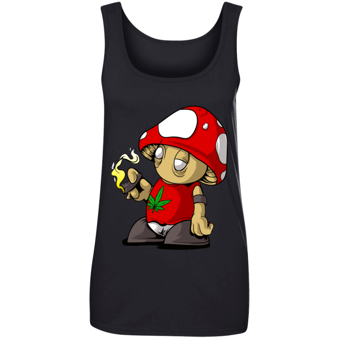 "MUSHROOM CLOUDS" Ladies' 100% Ringspun Cotton Tank Top