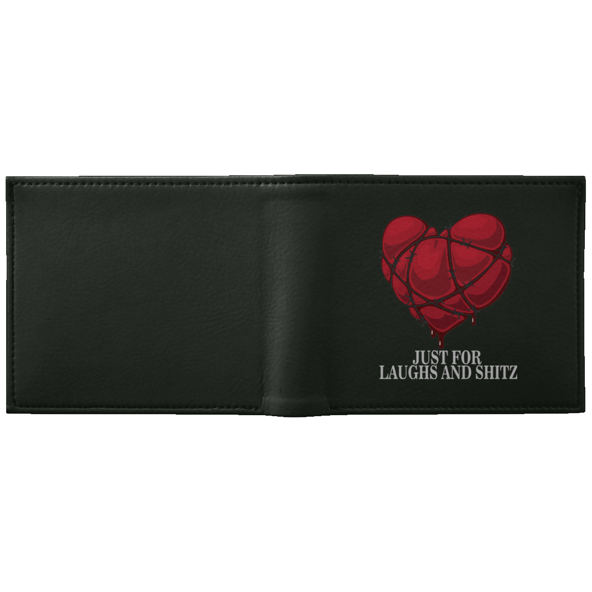 "MY BLOODY HEART" Wallet in white print