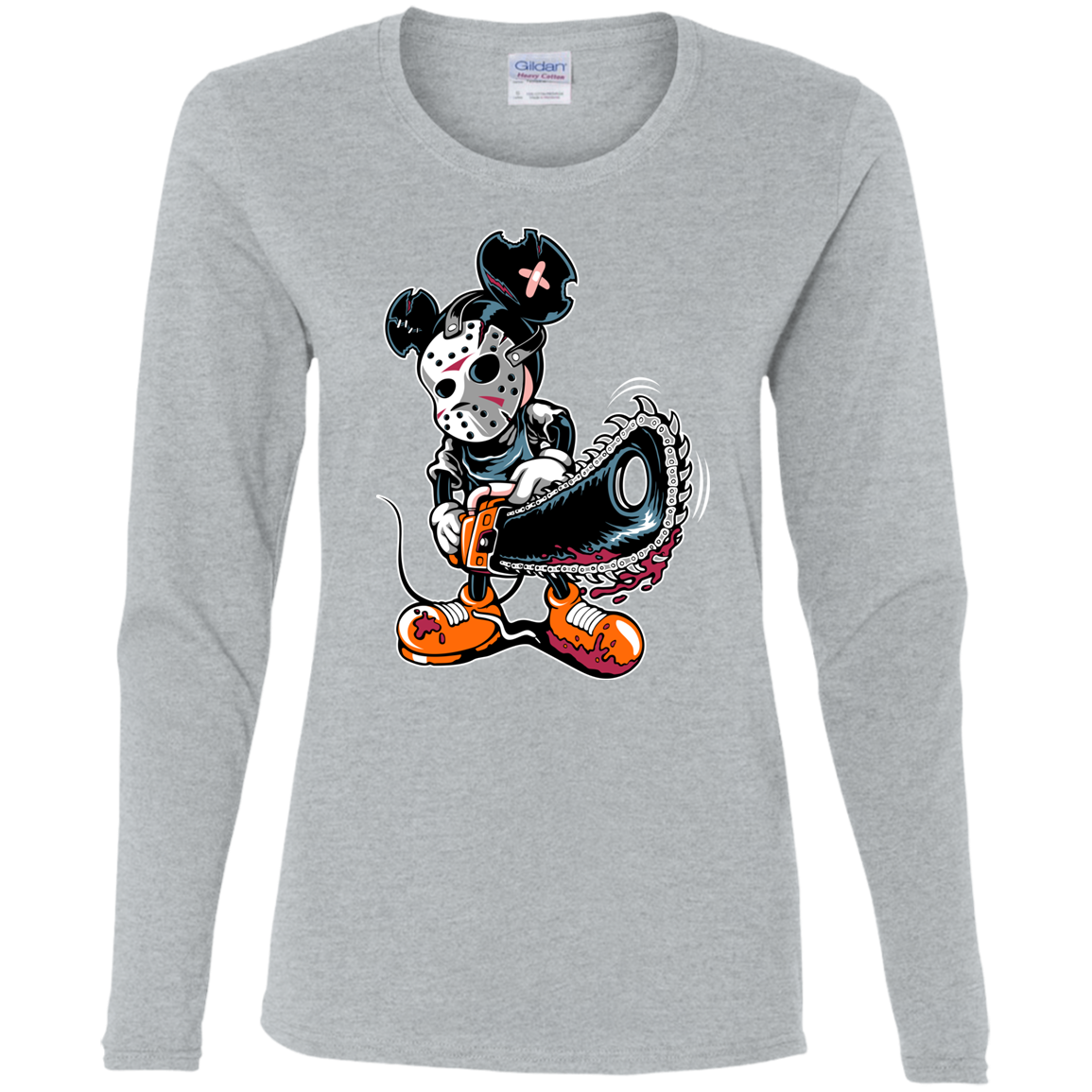 "MICKY PSYCHO" Ladies' Cotton LS T-Shirt