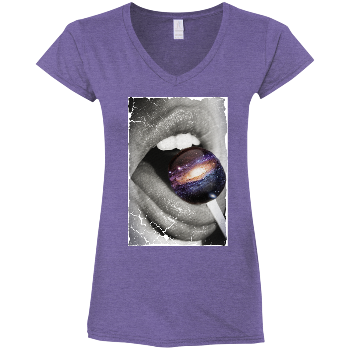 "GALACTIC TASTE" Ladies' Fitted Softstyle 4.5 oz V-Neck T-Shirt