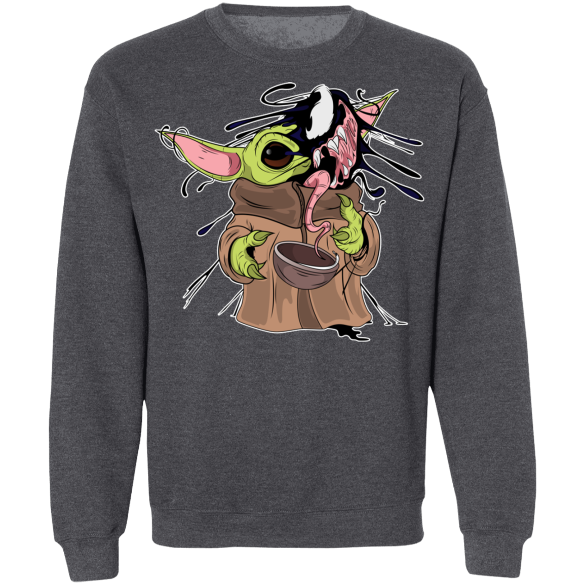 "BABY YODA VENOM" Crewneck Pullover Sweatshirt  8 oz.