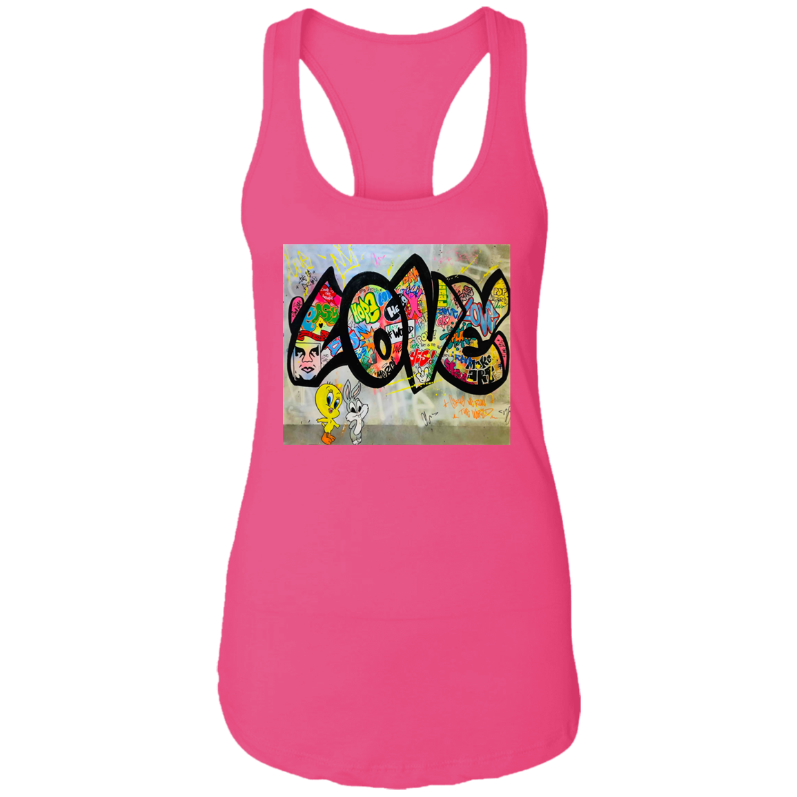 "LOVE" Ladies Ideal Racerback Tank