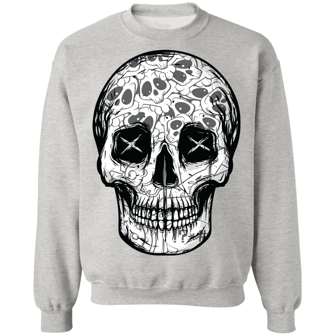 "SKULL HEADS" Crewneck Pullover Sweatshirt  8 oz.