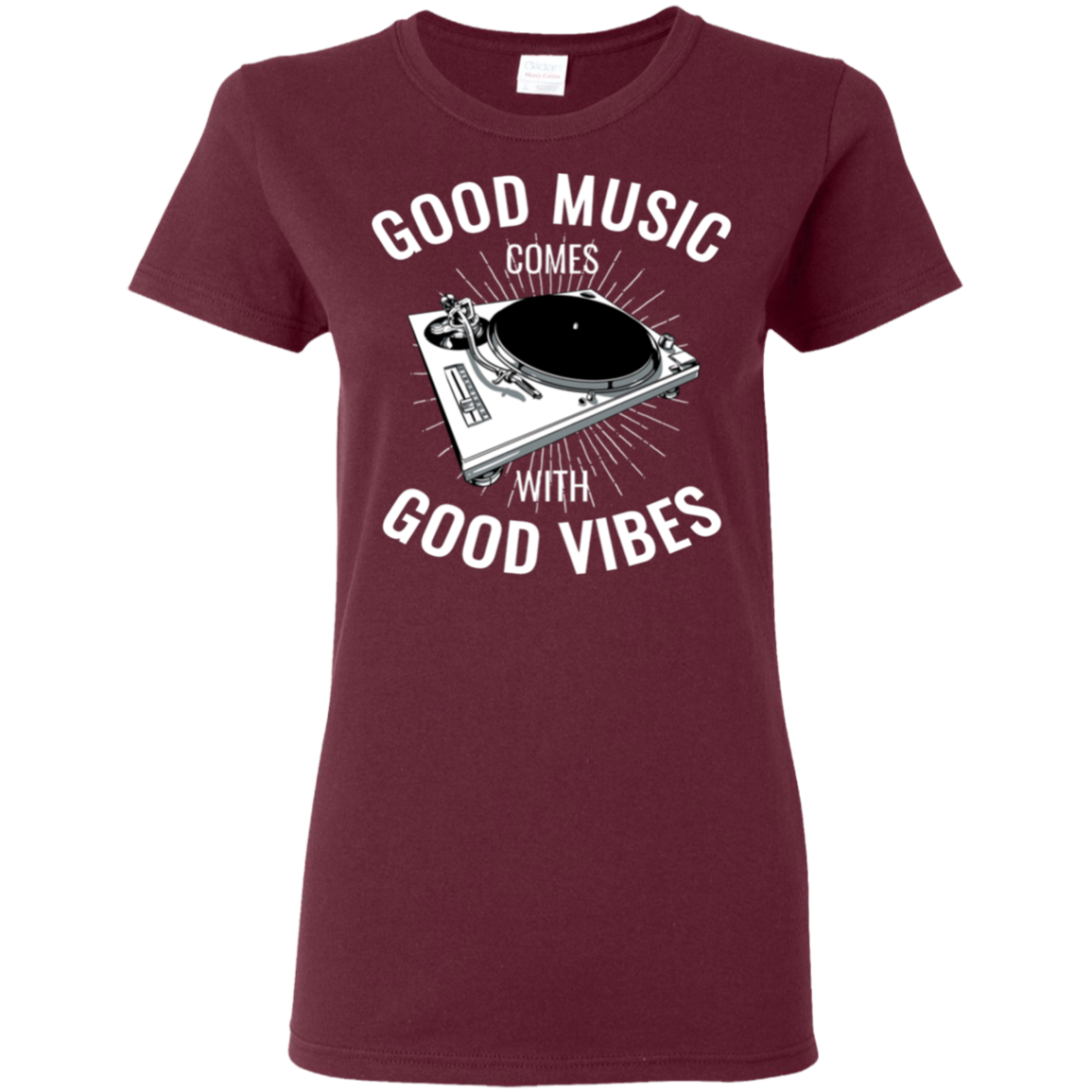 "GOOD VIBES" Ladies' 5.3 oz. T-Shirt