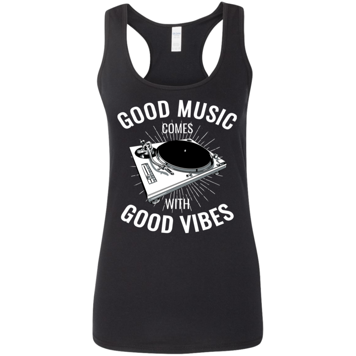 "GOOD VIBES" Ladies' Softstyle Racerback Tank