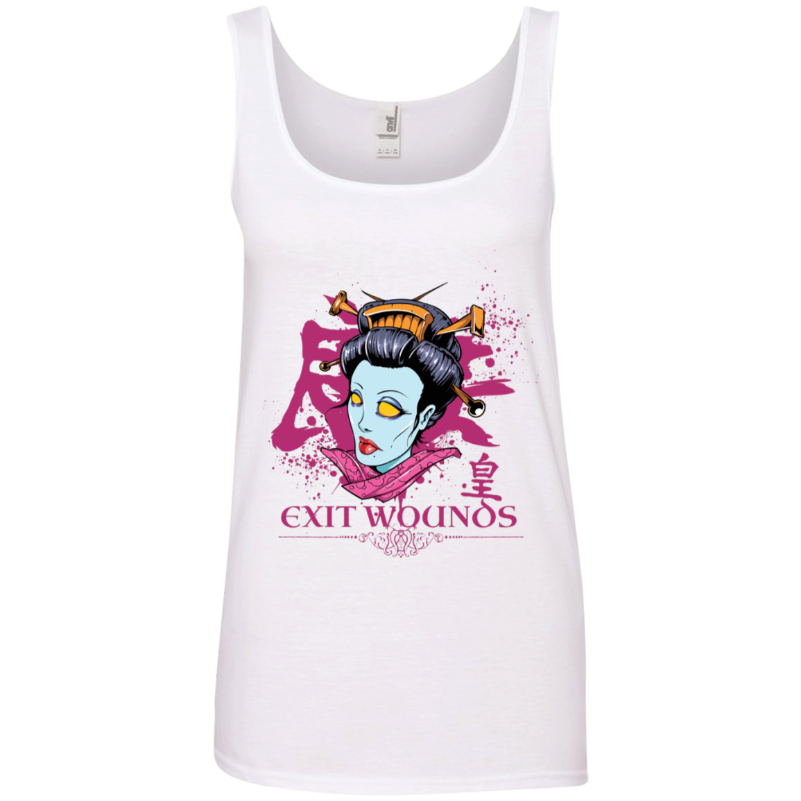 "EXIT WOUNDS" Ladies' 100% Ringspun Cotton Tank Top