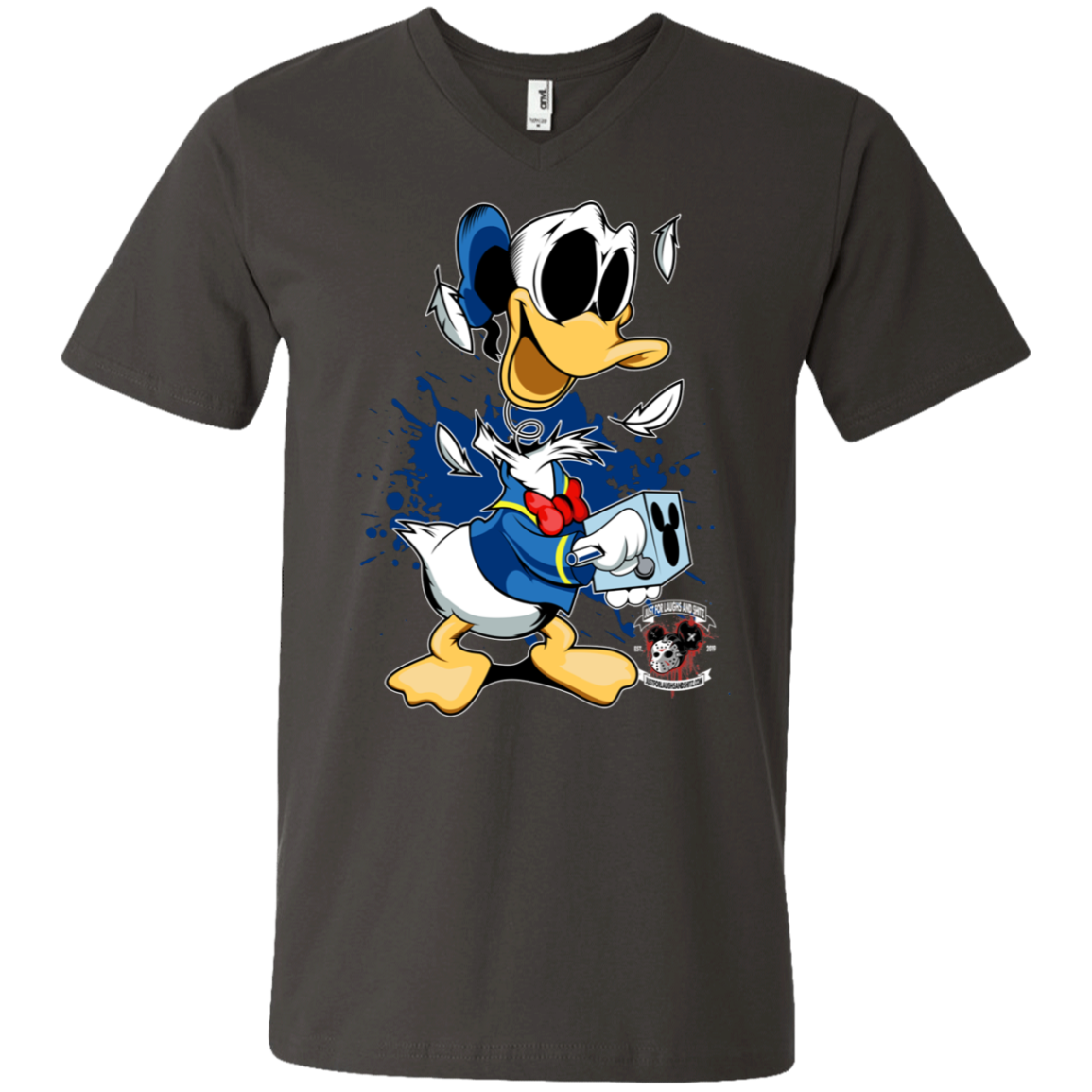 "DONALD IN A BOX" Men's Printed V-Neck T-Shirt