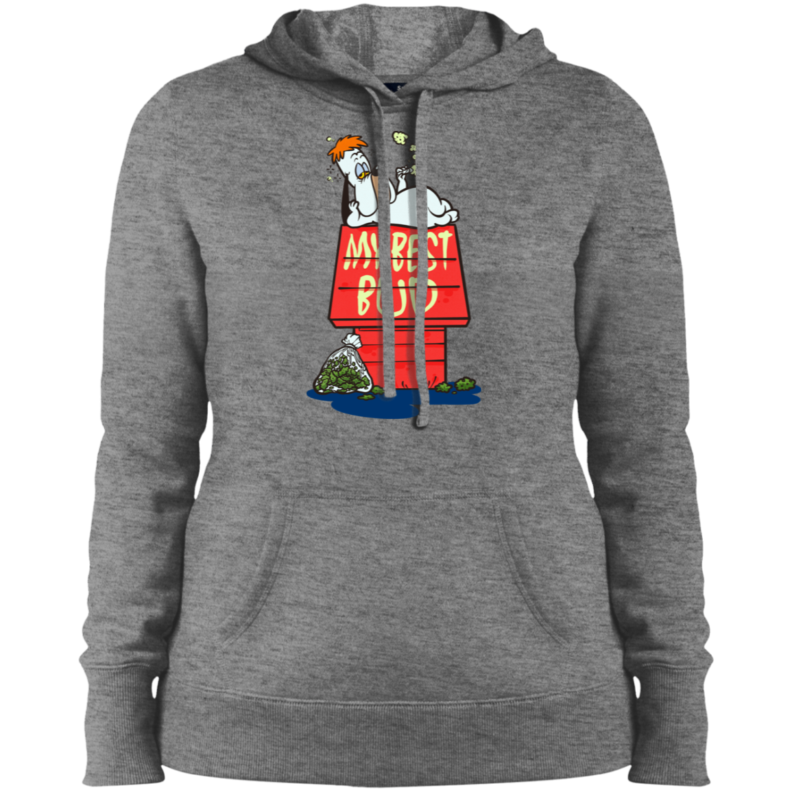 "MY BEST BUD" Ladies' Pullover Hooded Sweatshirt