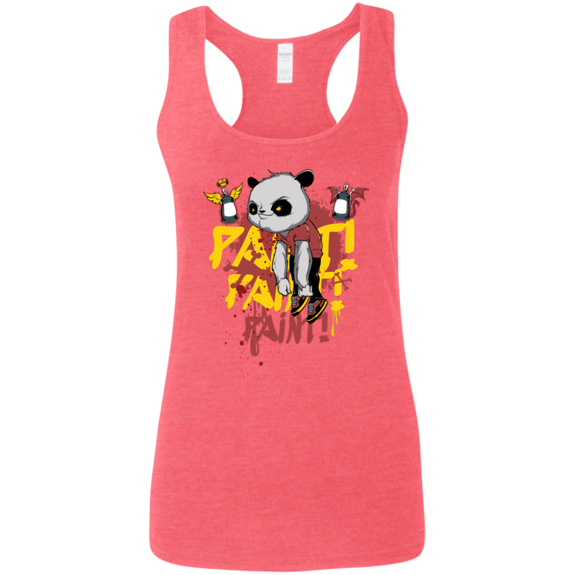 "PAINT PAINT PAINT" Ladies' Softstyle Racerback Tank