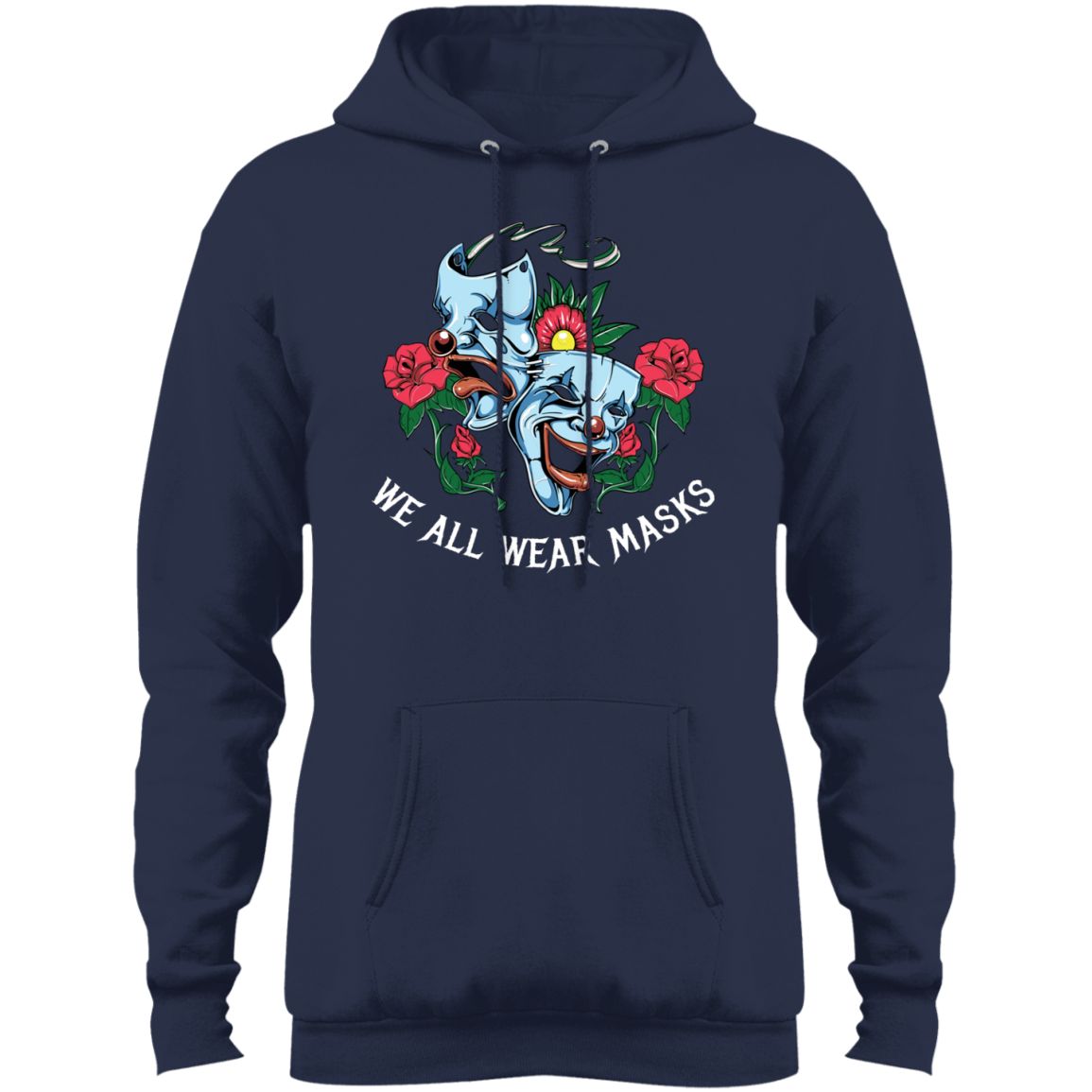 "WE ALL WEAR MASKS" Core Fleece Pullover Hoodie