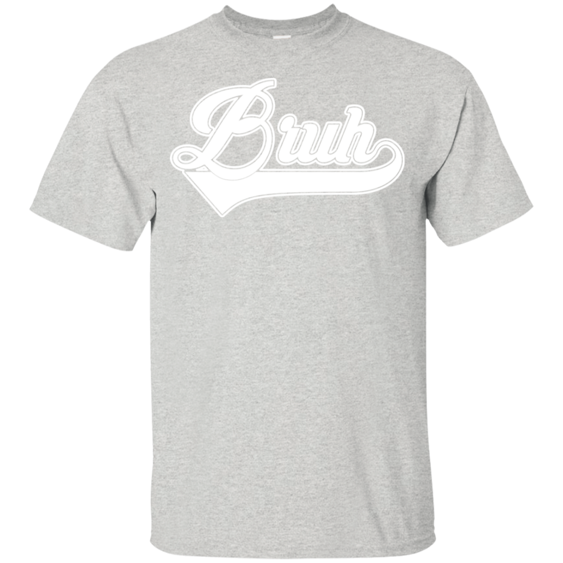 "BRUH" Youth Ultra Cotton T-Shirt in white print