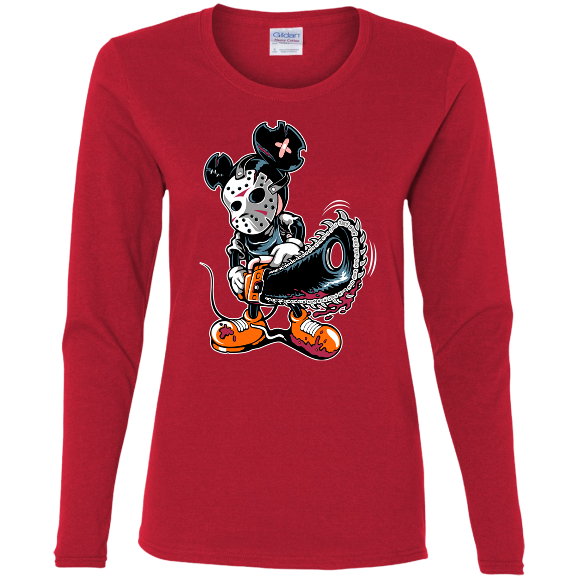 "MICKY PSYCHO" Ladies' Cotton LS T-Shirt