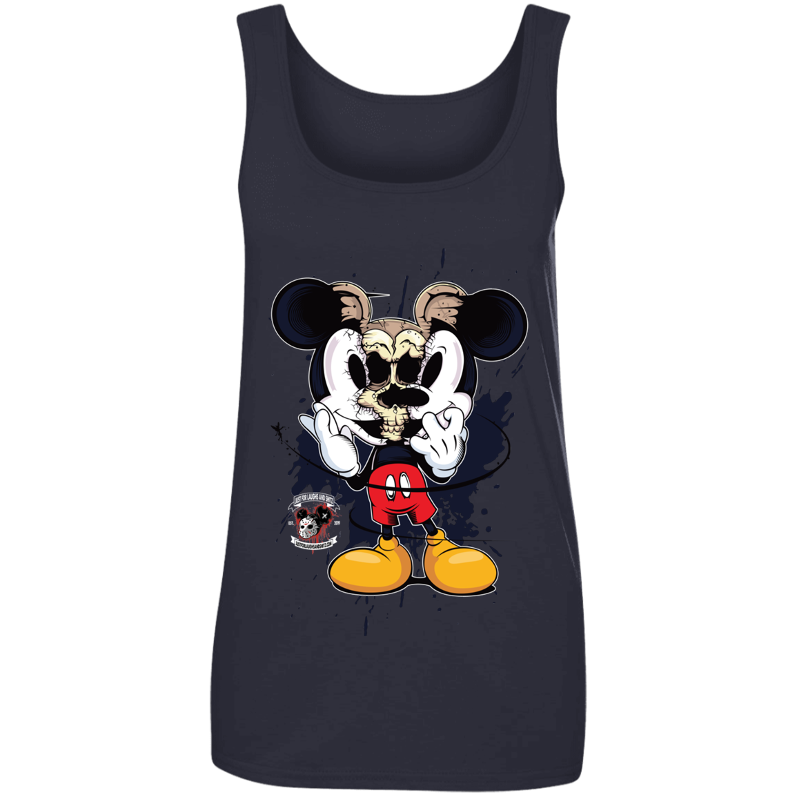 "SKULL MICKEY" Ladies' 100% Ringspun Cotton Tank Top